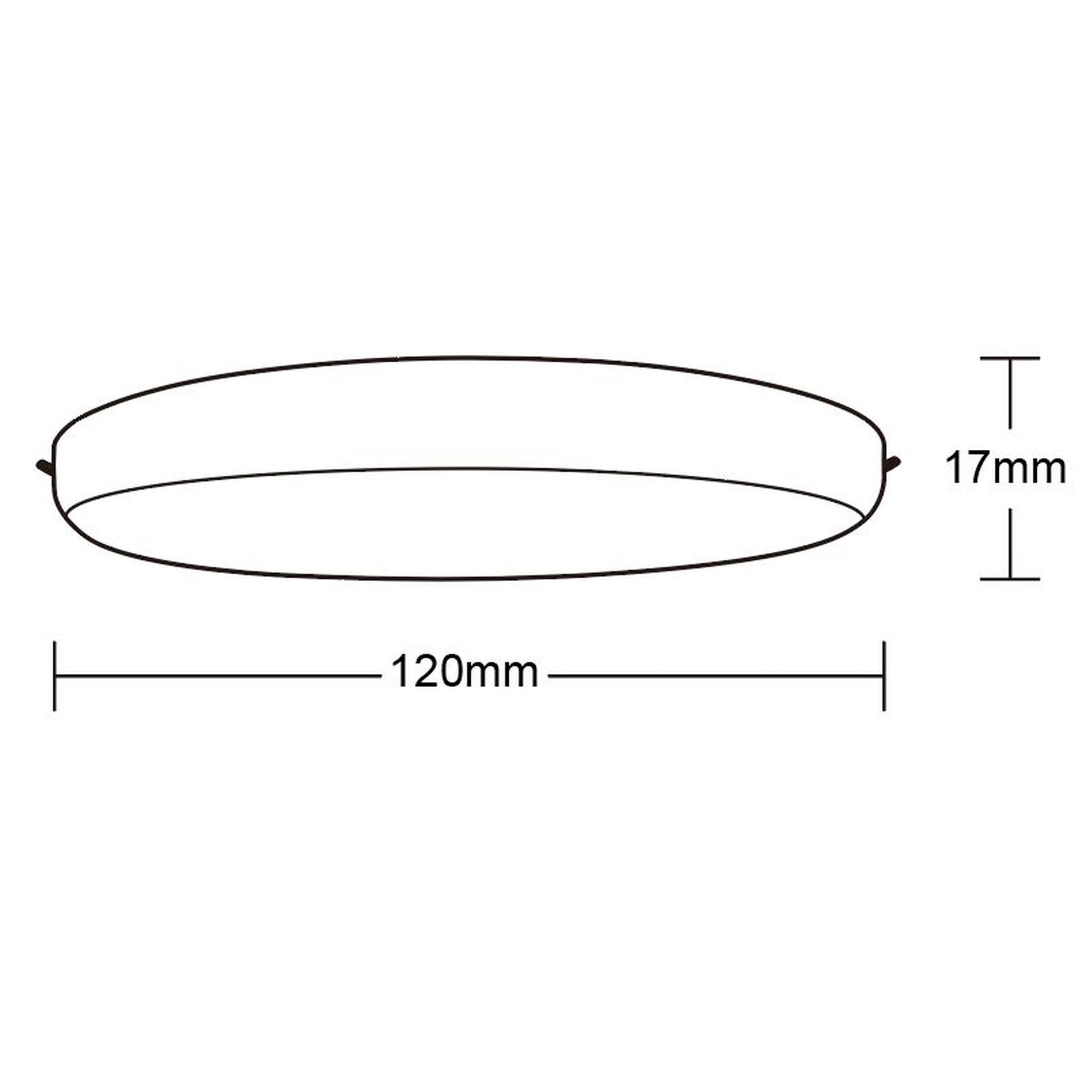 schema dimensioni downlight led tondo 120 mm 17 mm