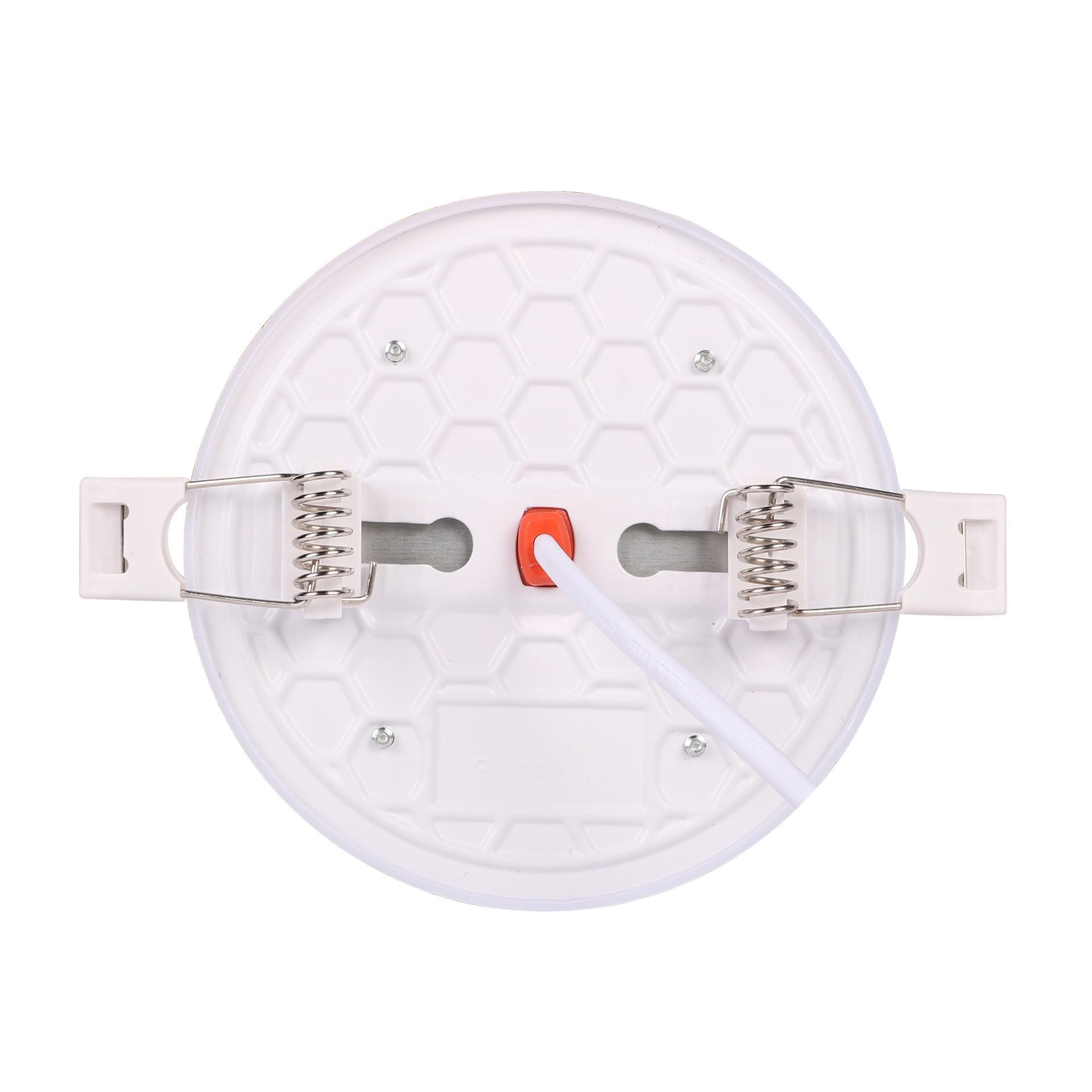 retro downlight led da incasso con molle di fissaggio e cavo alimentazione