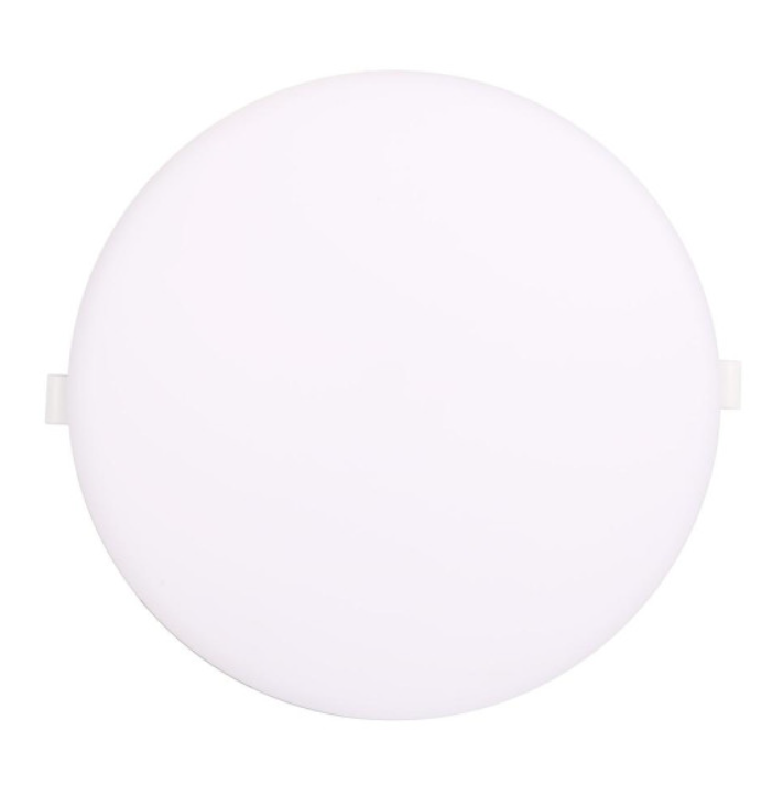 plafoniera led tonda bianca 22 cm vista frontale