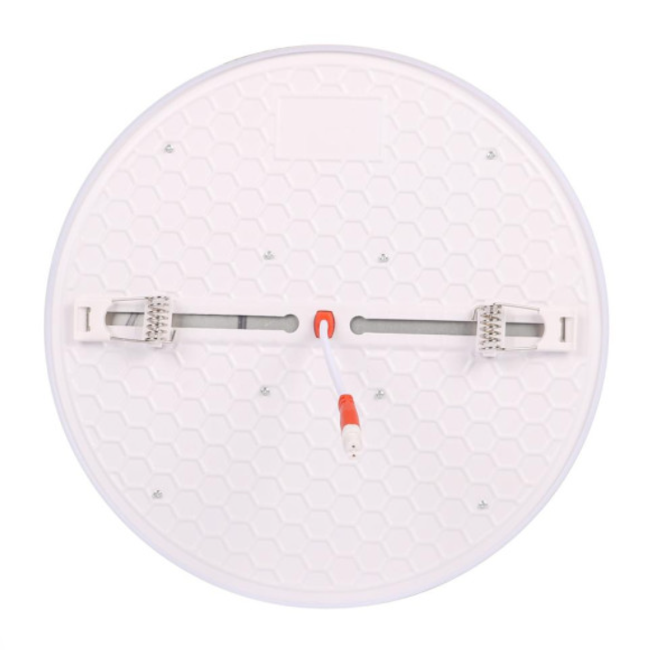 plafoniera led tonda 22 cm vista laterale profilo ribassato