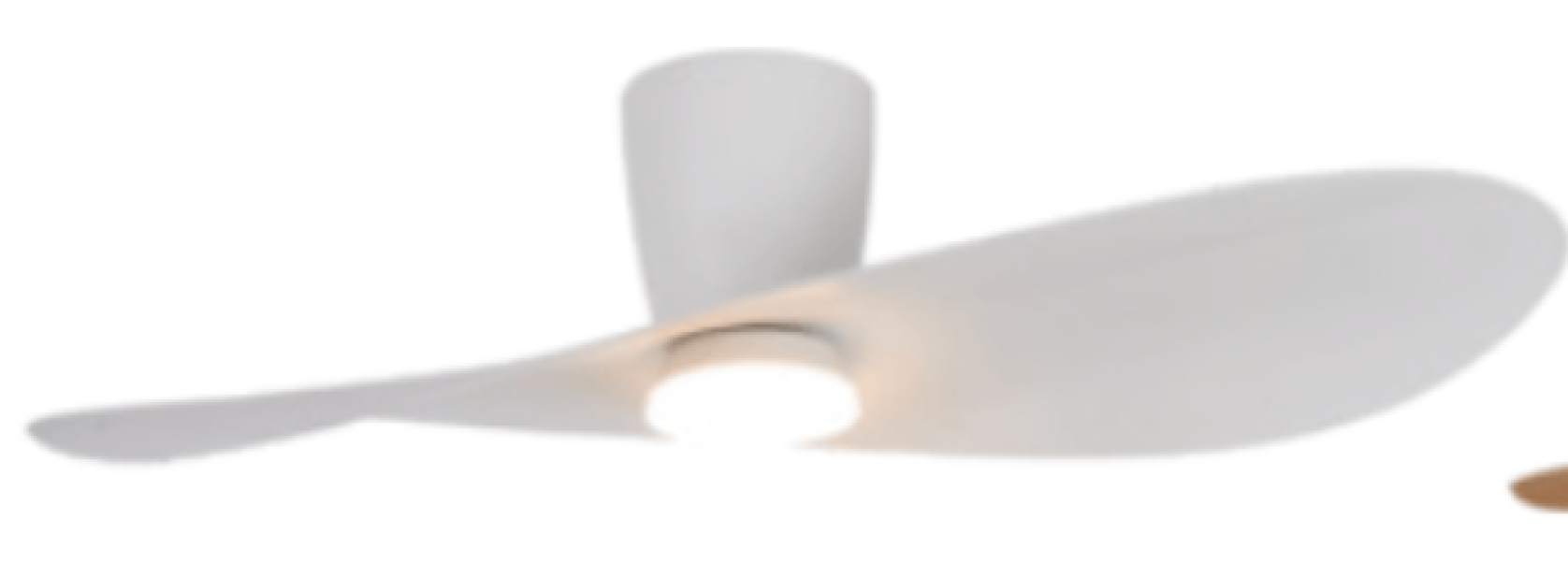 ventilatore da soffitto bianco con luce led integrata