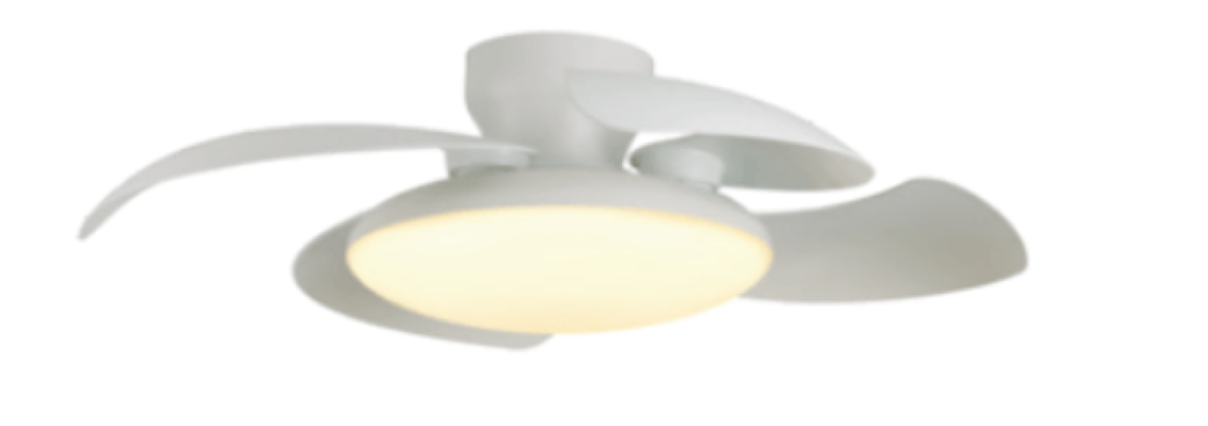 ventilatore da soffitto con plafoniera led integrata bianco