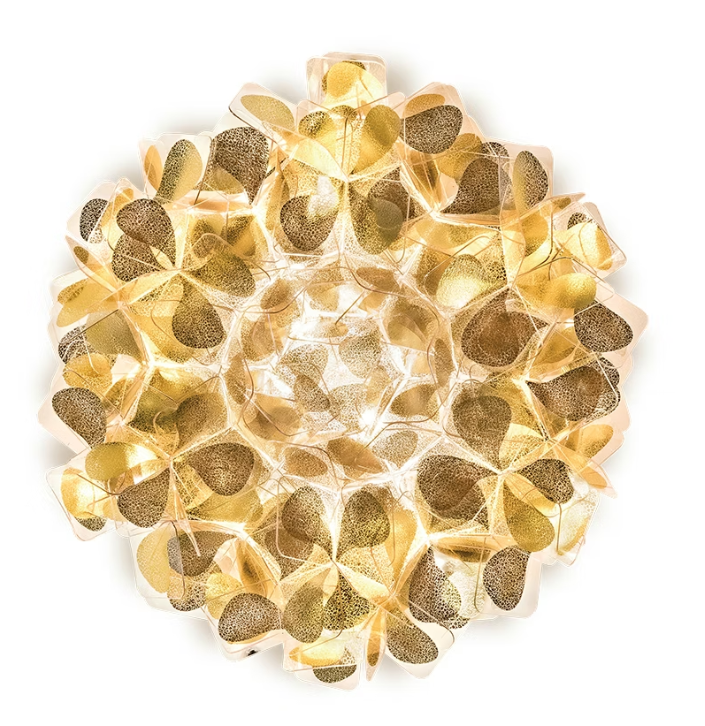 plafoniera slamp clizia medium oro vista frontale