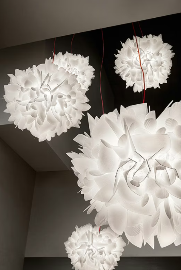 lampadario a sospensione design slamp veli diffusore foliage