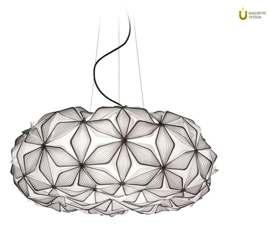 lampada a sospensione slamp cest la vie large nera diametro 70