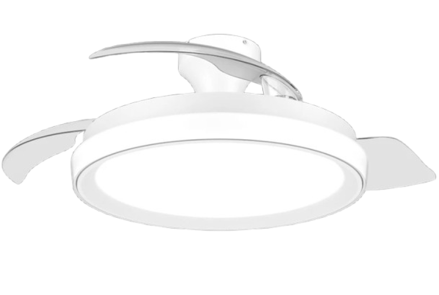 Plafoniera ventilatore da soffitto con luce led bianca