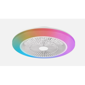 Ventilatore 20w plafoniera led 40w rgb ø50cm philips - amirgbic50