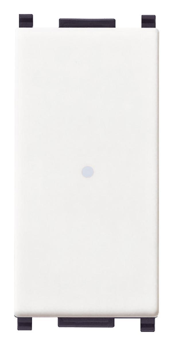 deviatore assiale bianco vimar plana 1p 10ax vista frontale