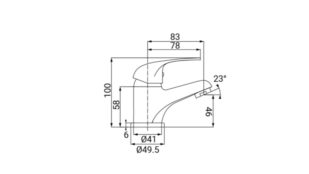 disegno tecnico miscelatore lavabo con quote di installazione disegno tecnico miscelatore lavabo con quote di installazione