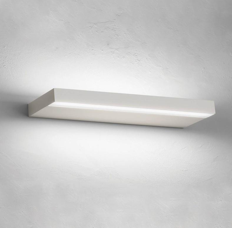 applique led da parete biemissione bianca 60 cm luce diretta indiretta