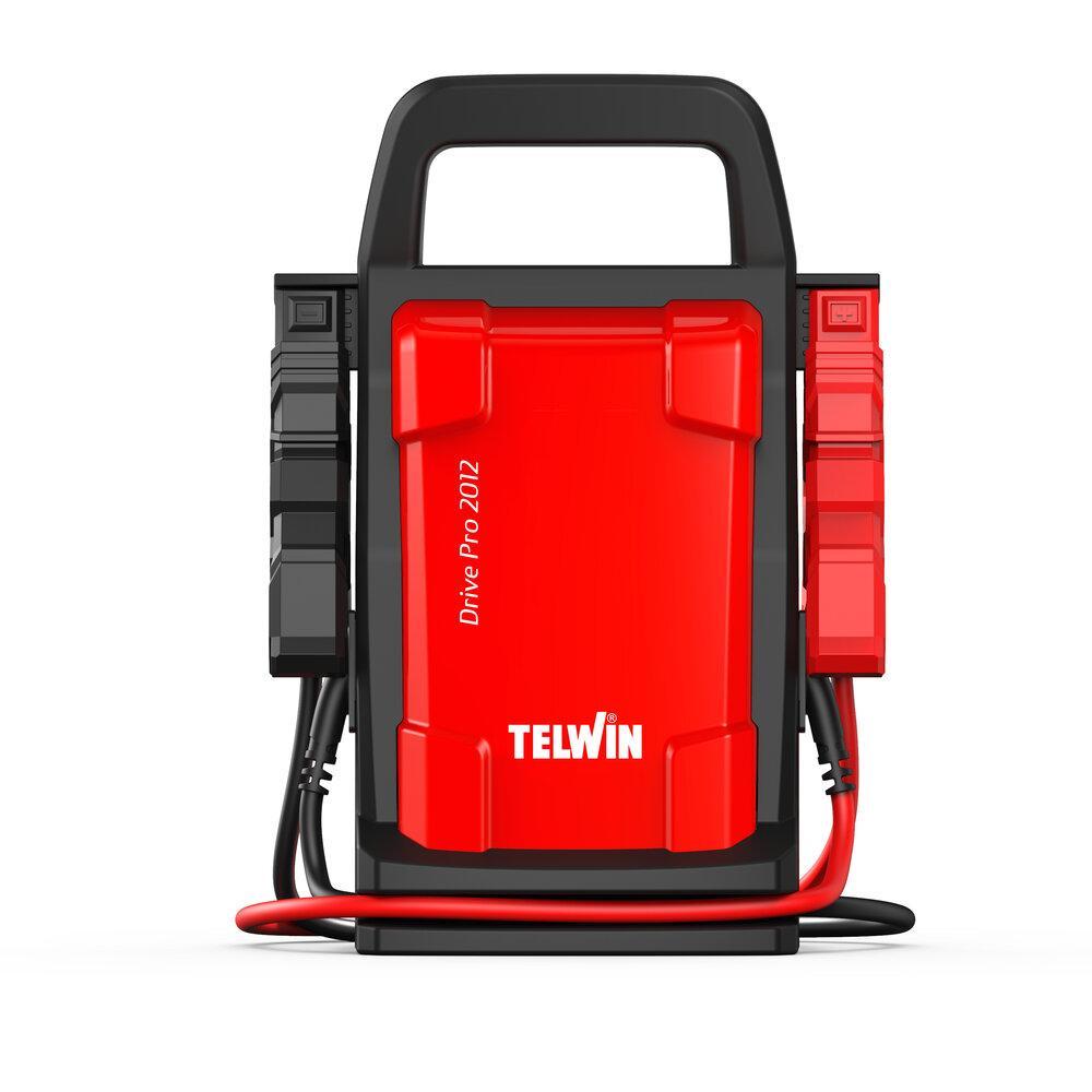 avviatore batteria 12v telwin con maniglia e cavi integrati