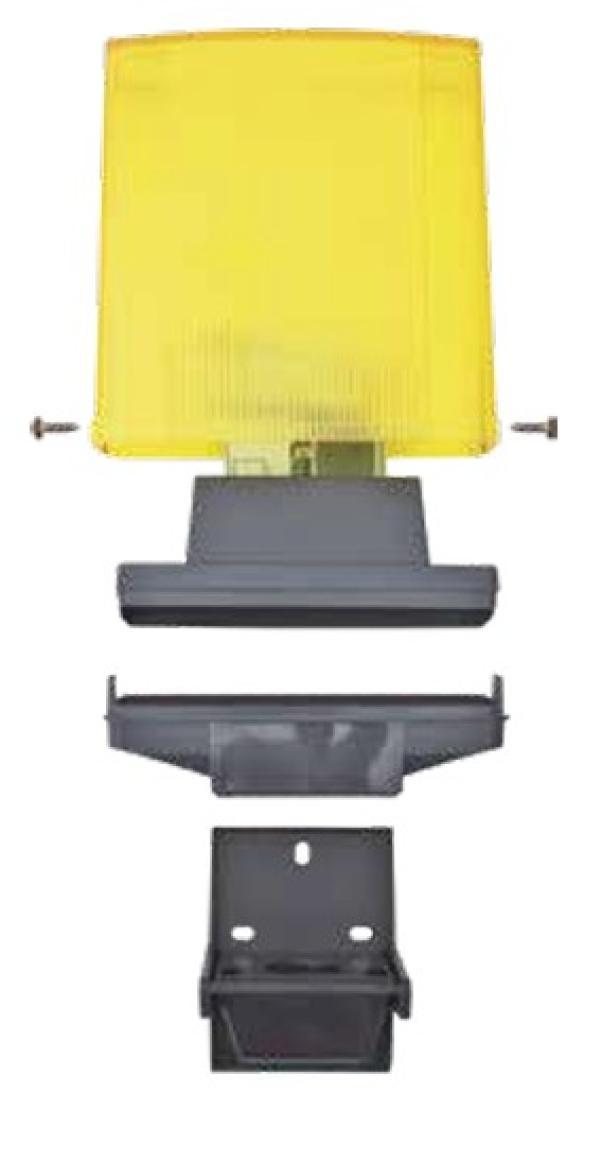 lampeggiatore led giallo con base e staffa di fissaggio ab tecno
