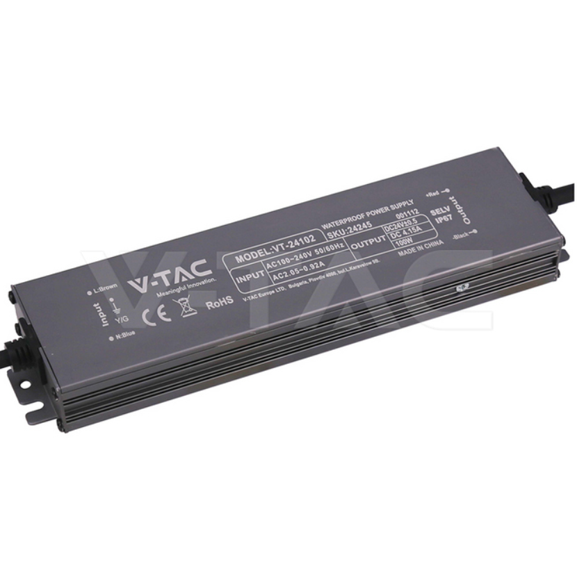 Alimentatore LED 24V 100W IP67 V Tac in metallo alimentatore led 24v 100w ip67 v tac corpo in metallo