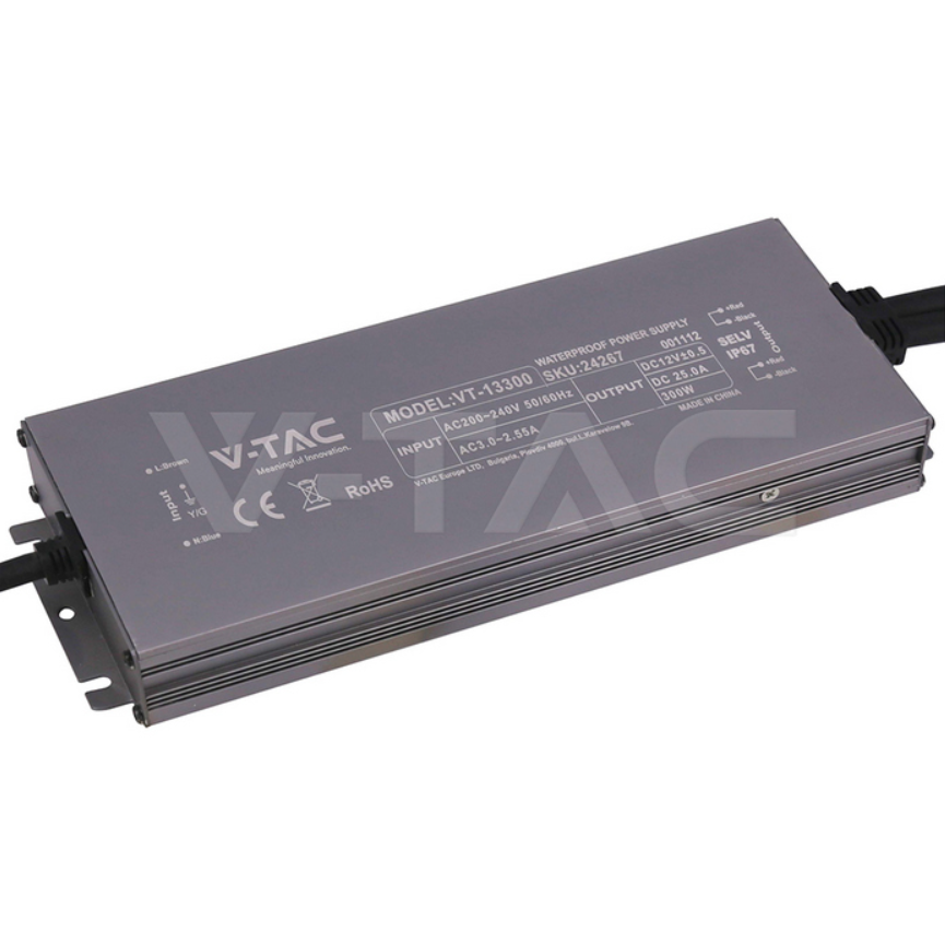 alimentatore led 24v 300w ip67 v tac in metallo alimentatore led 24v 300w ip67 v tac corpo metallo
