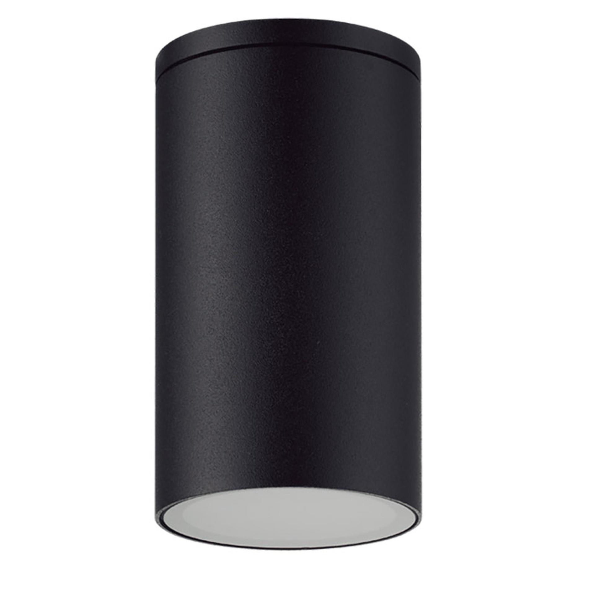 faretto da soffitto cilindrico nero ip54 con attacco gu10