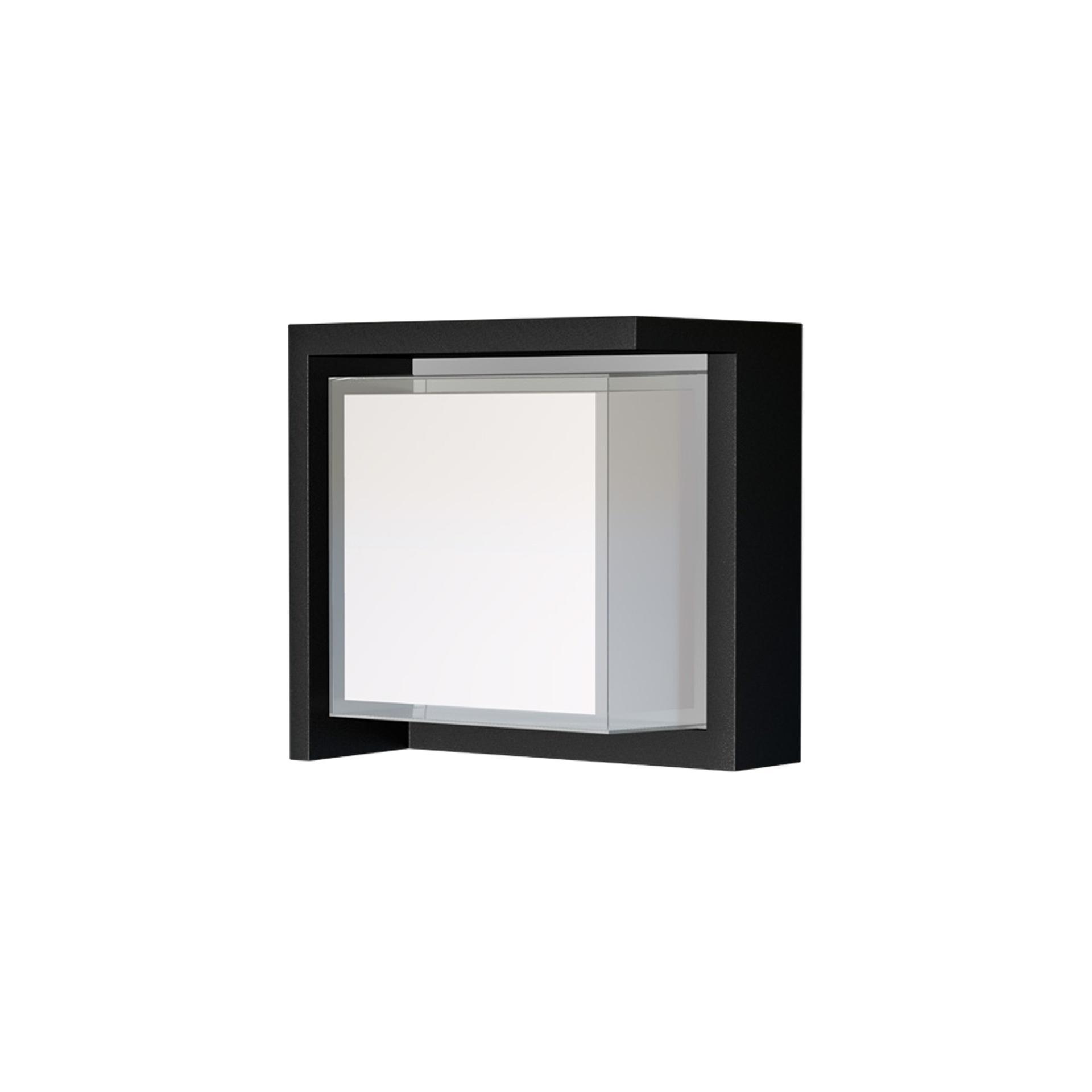 applique led da esterno nera con design moderno e protezione IP65 finitura quadrata per facciate e ingressi outdoor