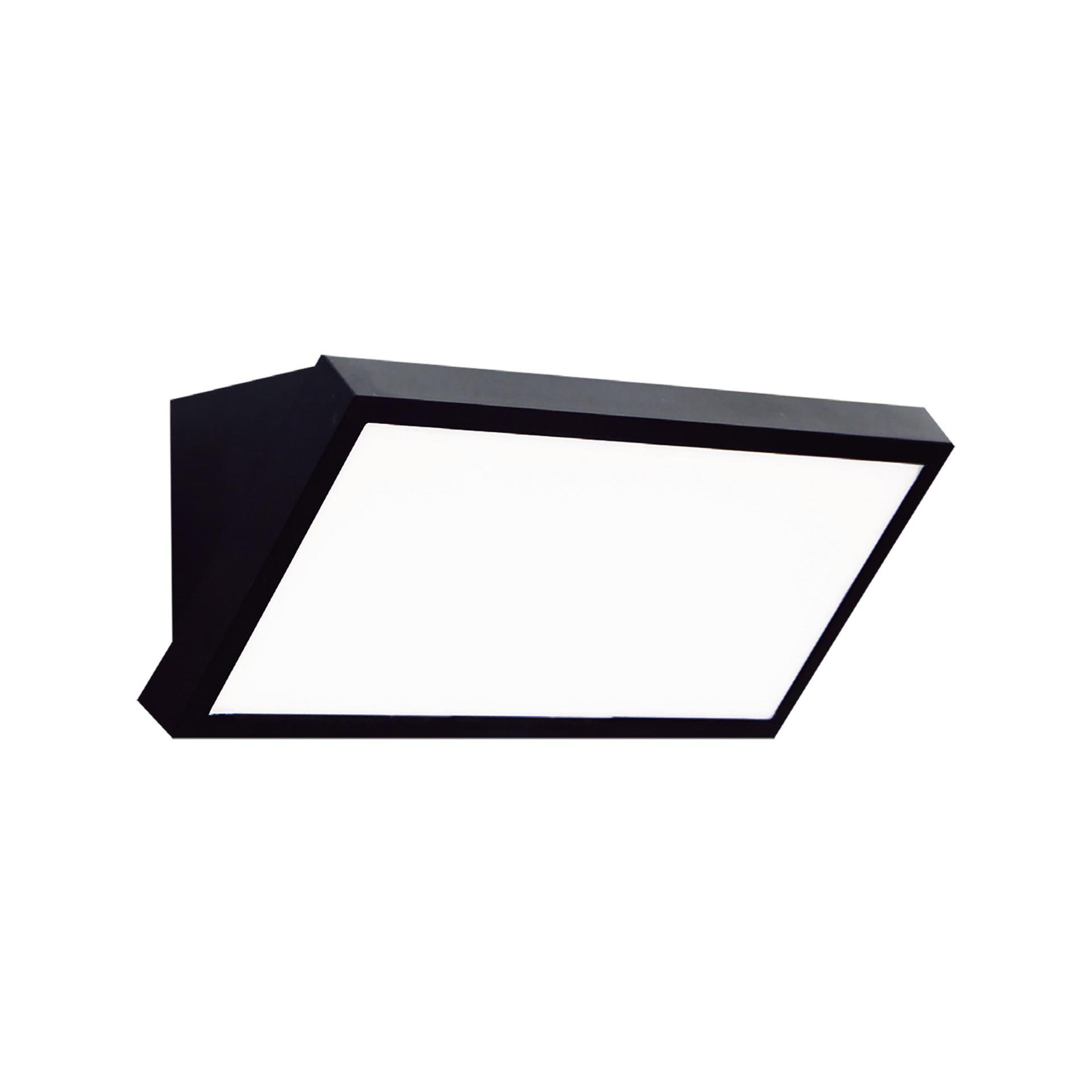 applique da esterno led nera ip65 20w vista frontale