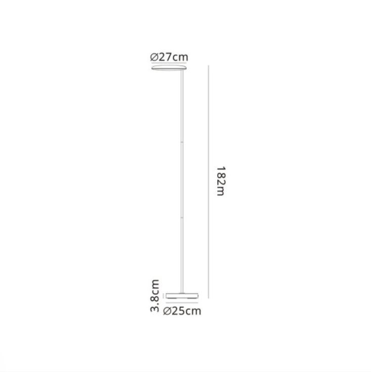 lampada da terra led dimmerabile nera con luce indiretta design minimale