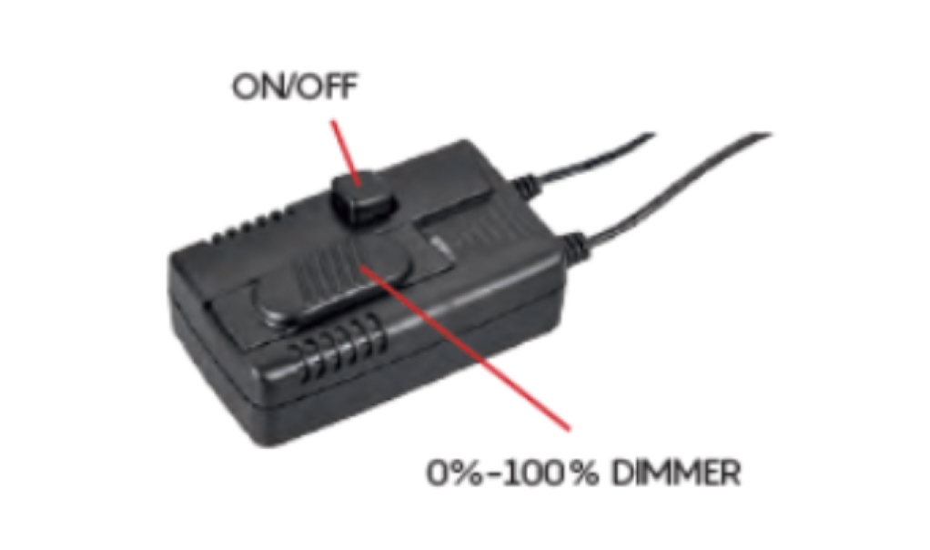 dimmer in linea con interruttore on off e regolazione luminosita 0 100