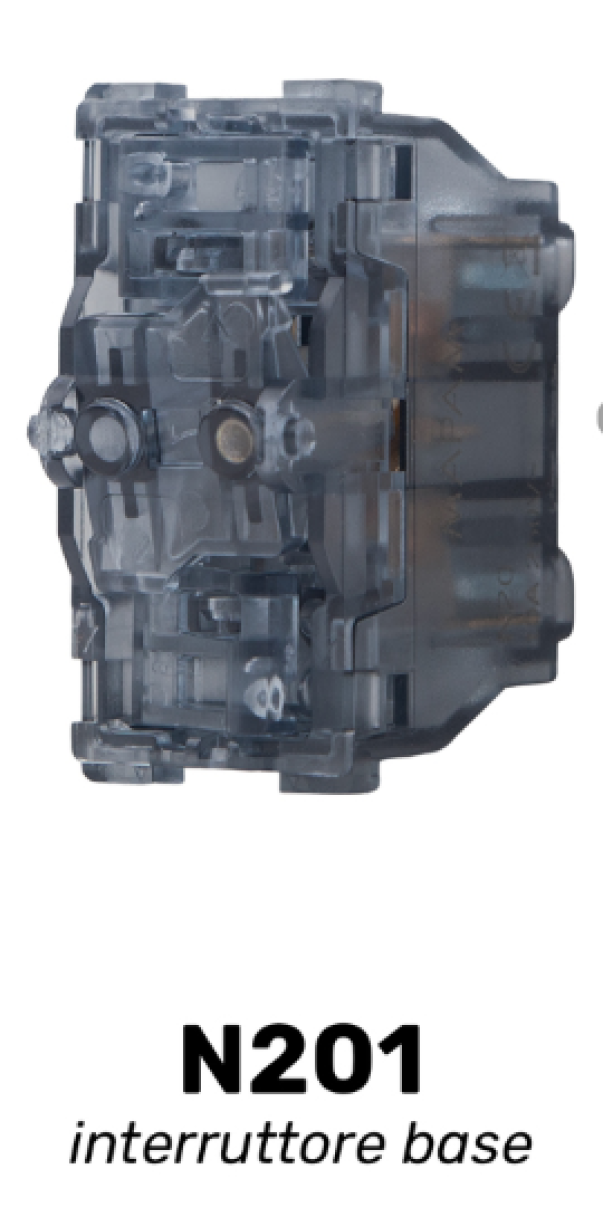 meccanismo interruttore base serie zen mapam plus n201 vista frontale