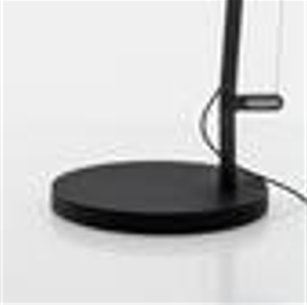 base rotonda nera opaca lampada da tavolo led artemide