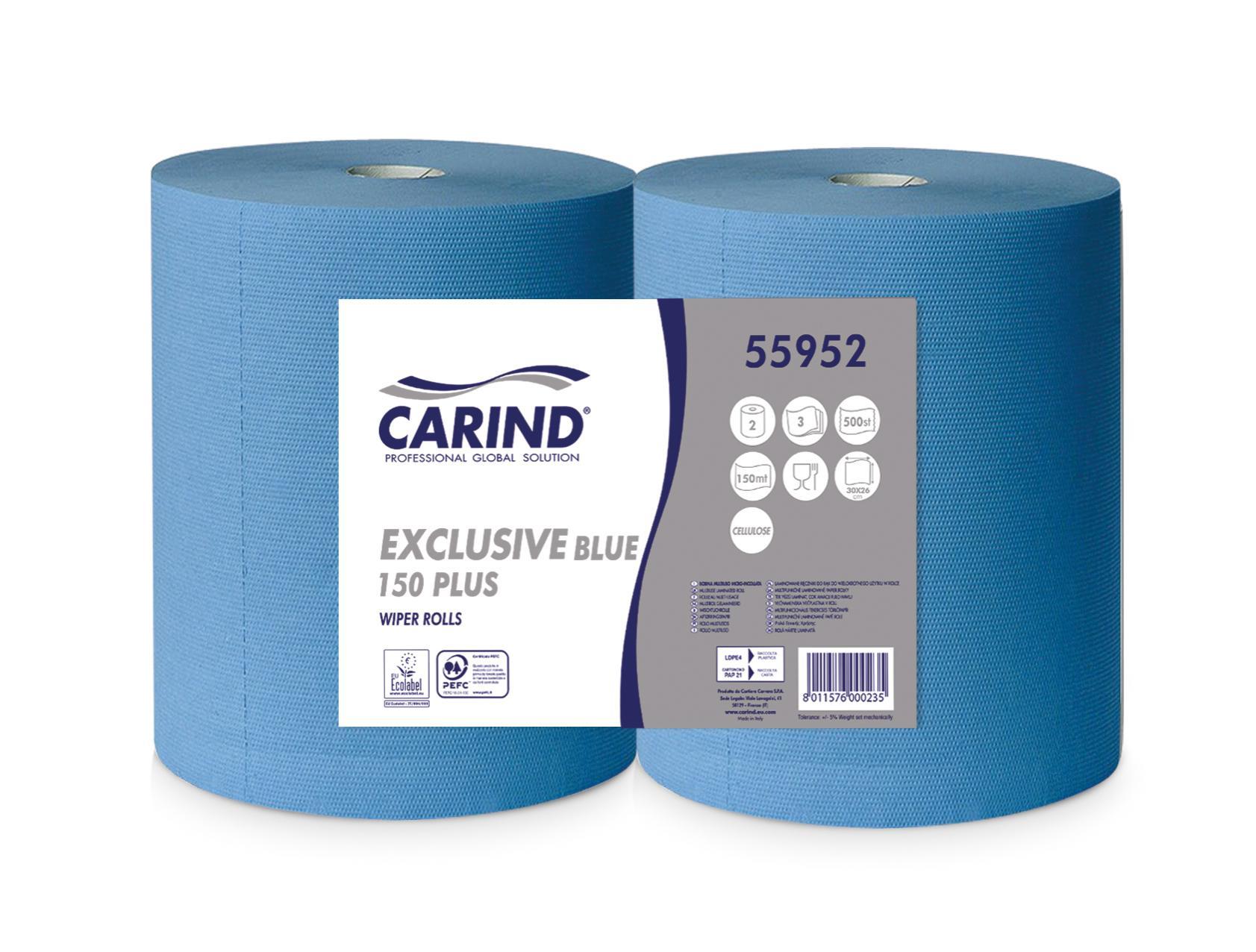 due rotoli di carta blu 500 strappi