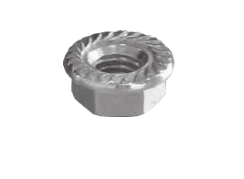 dado esagonale con flangia zigrinata m6 finitura geomet sati italia