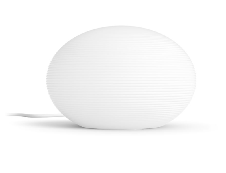 lampada da tavolo Philips Hue Flourish bianca design ovale con cavo