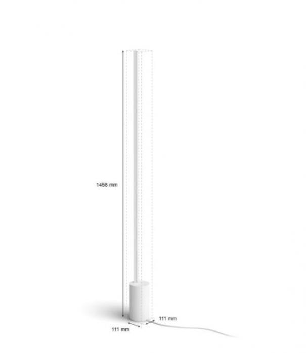 philips consumer philips hue gradient lampada da terra led signe white and color ambiance 29w bianca 915005987101 17625200 - foto 2