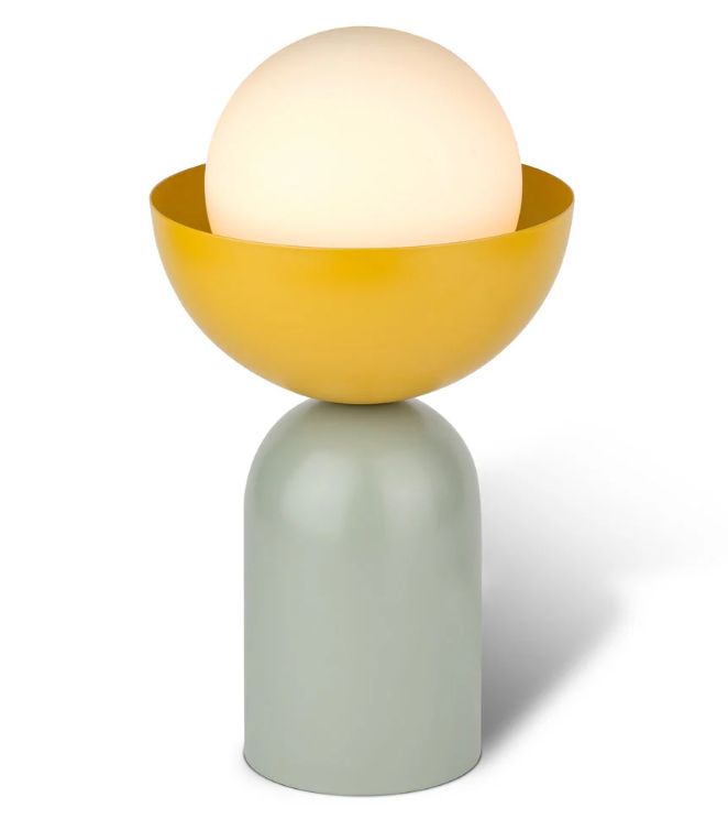 lampada da tavolo decorativa e14 design bowl colore verde