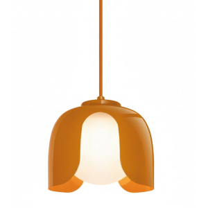 Lampadario sospensione attacco e27 arancione  - lum849129