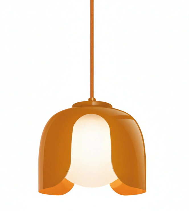 lampada a sospensione e27 arancione ledvance corolle vista frontale