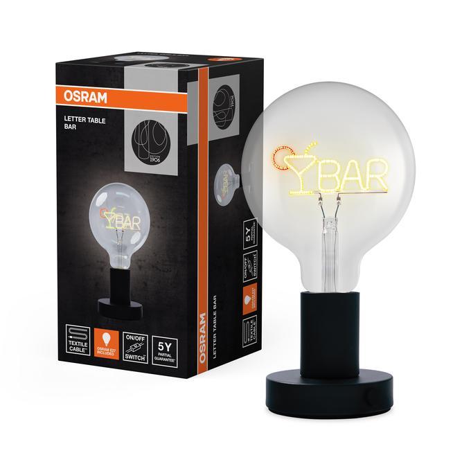 lampada da tavolo vintage e27 nera con lampadina decorativa bar led