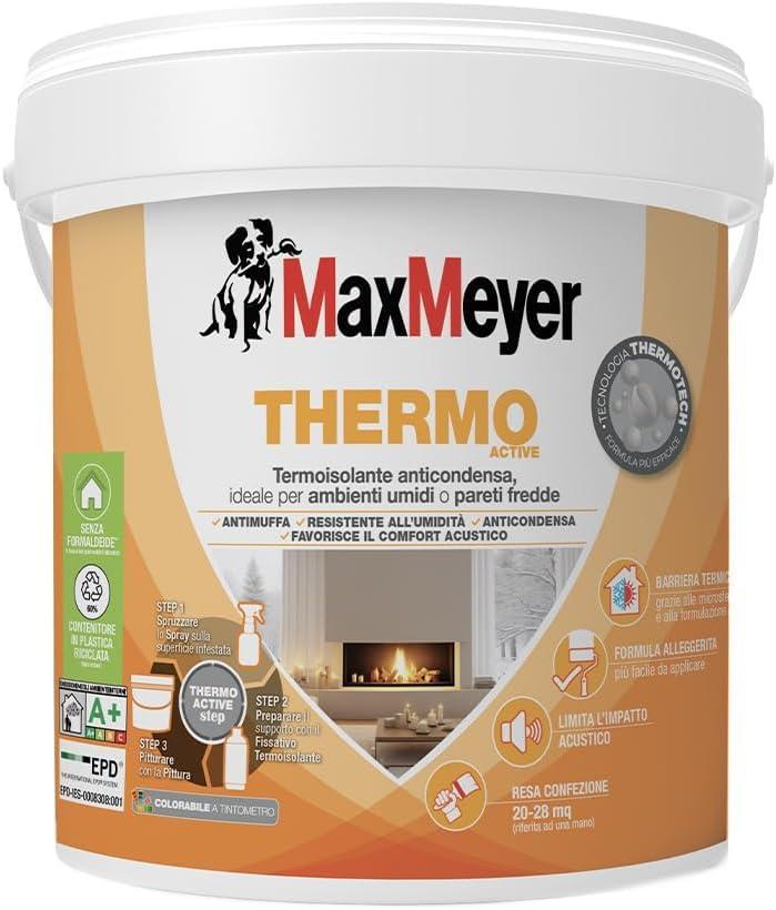 Etichetta pittura termica anticondensa aerogel MaxMeyer Thermo Active 4L bianco