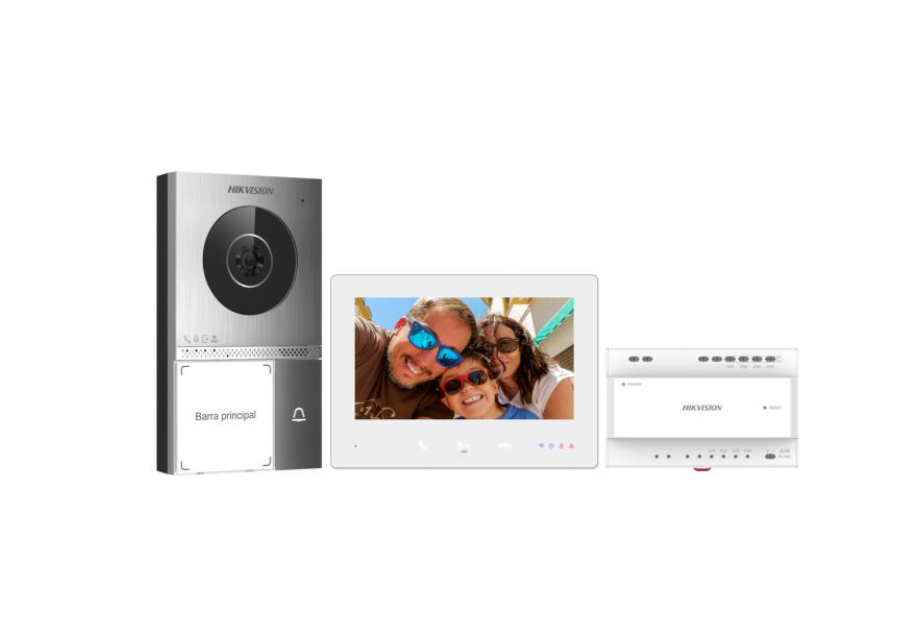 confezione kit videocitofono 2 fili hd hikvision ds kis705ey