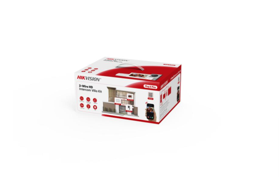 confezione kit videocitofono villa 2 fili hikvision ds kis705ey vista frontale