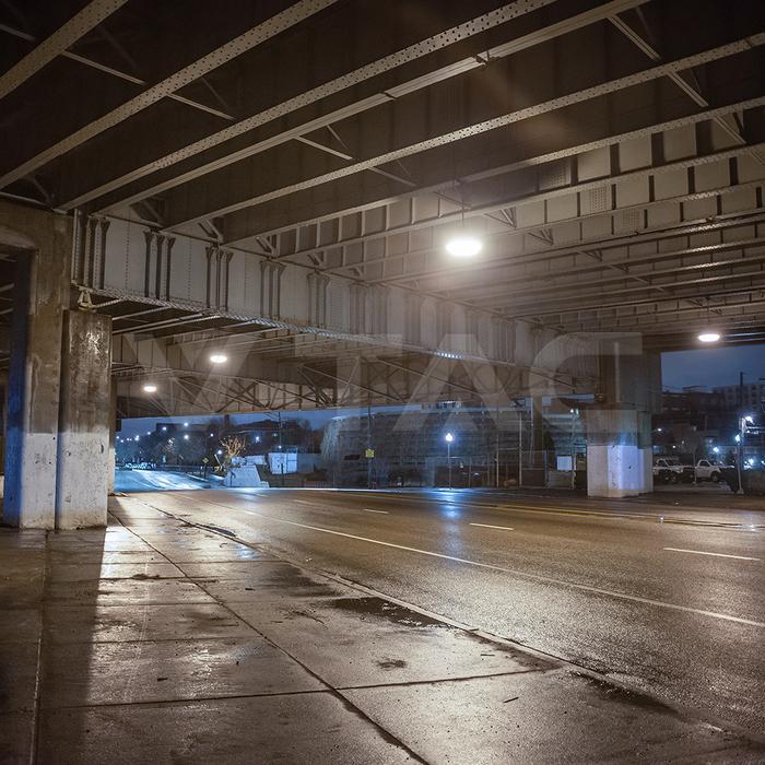 illuminazione area industriale con lampade highbay led