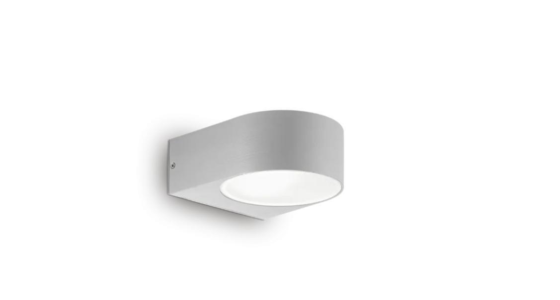 applique da esterno a parete grigia ideal lux iko ap1 luce diretta indiretta