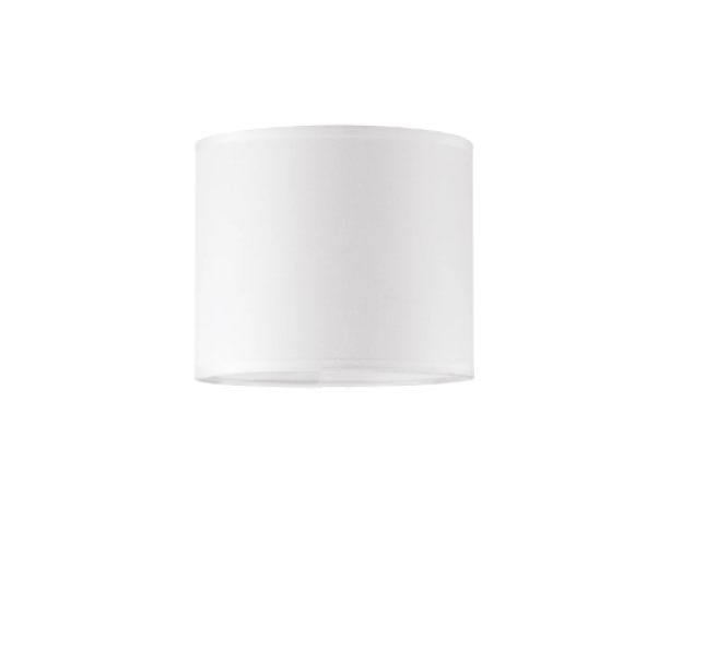 paralume cilindrico bianco ideal lux d16 h14 vista frontale