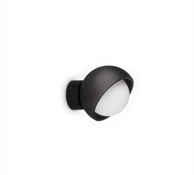 applique da interno ideal lux bloom nera luce diffusa g9