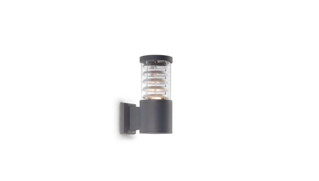 applique da esterno a parete antracite ideal lux tronco luce diffusa