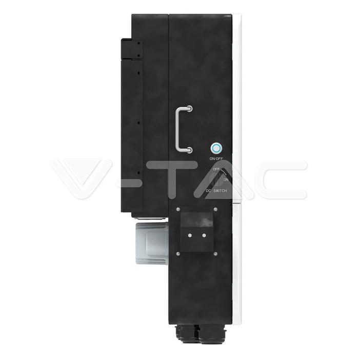 inverter ibrido trifase v tac vista laterale con interruttore