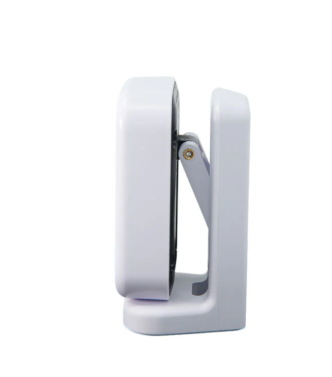sensore di presenza shelly presence gen4 vista laterale con base di supporto