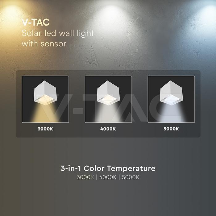 v-tac applique solare led bianco cct 150mm v-tac - 24063-1 - foto 4