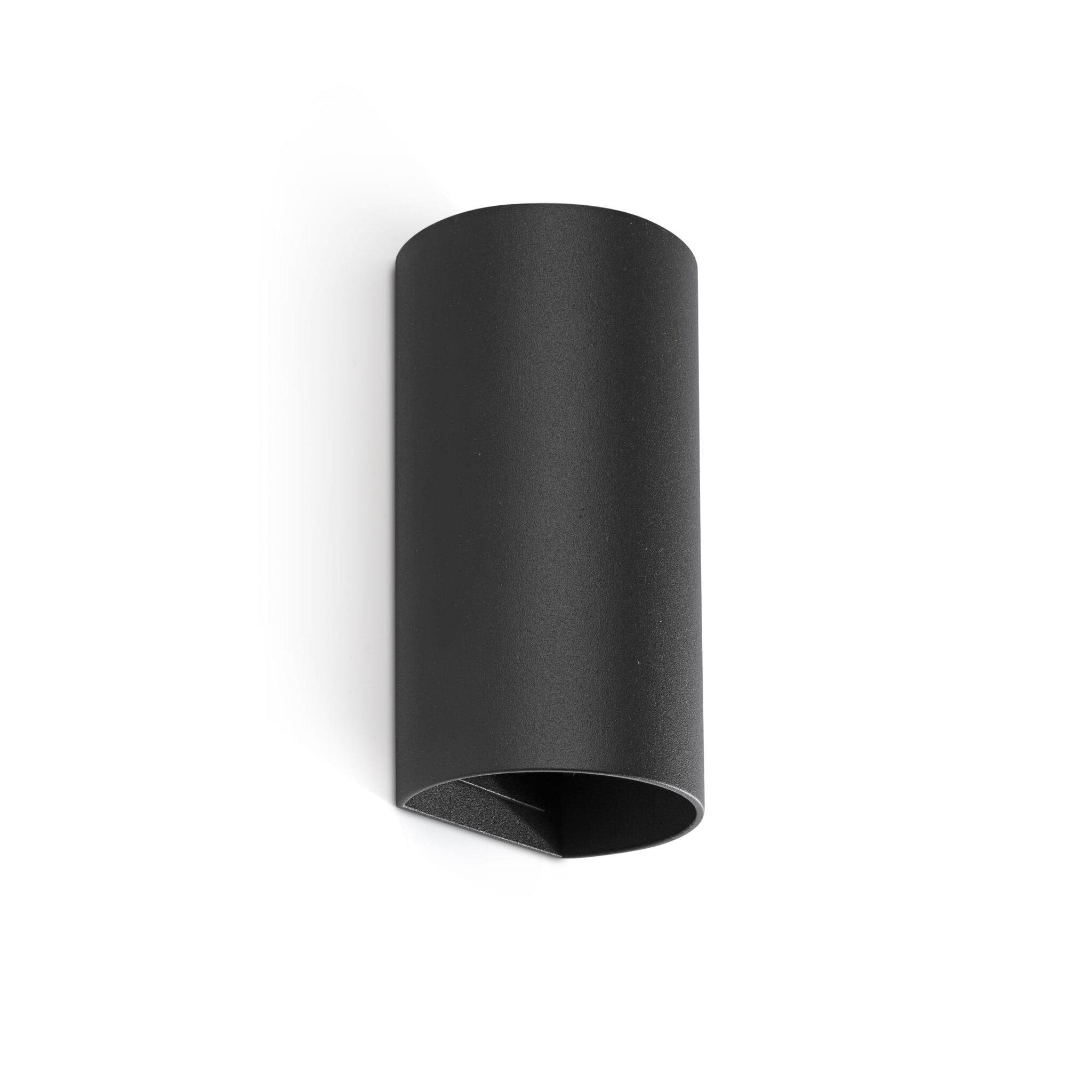 Applique da parete rotonda nera Faro con attacco GU10
