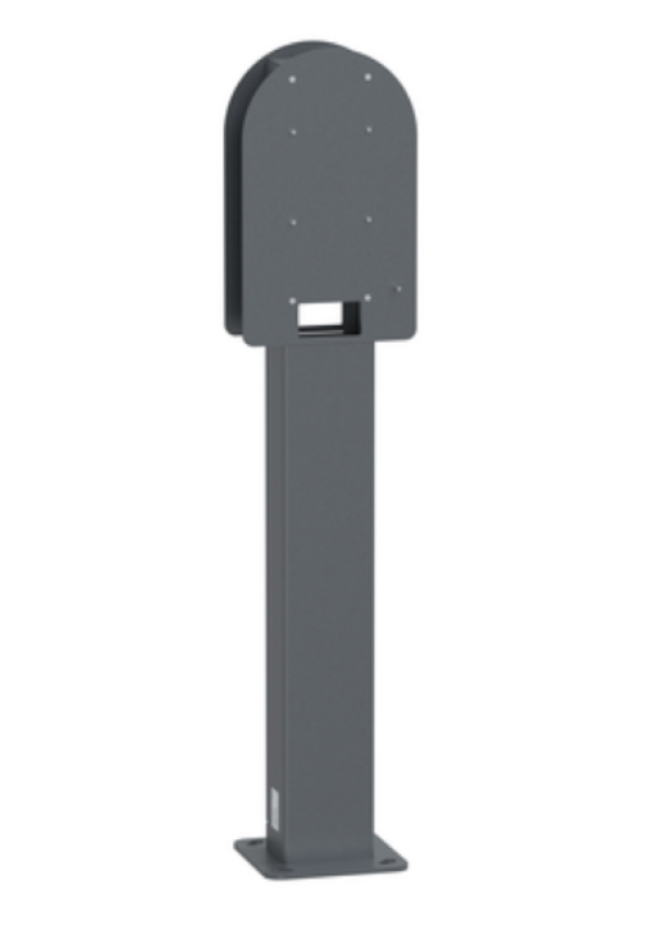 piedistallo da pavimento per due stazioni di ricarica ev grigio scuro