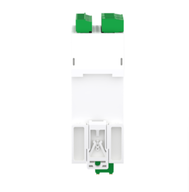 contatore energia trifase resi9 modbus rtu rs485 su guida din schneider electric vista laterale