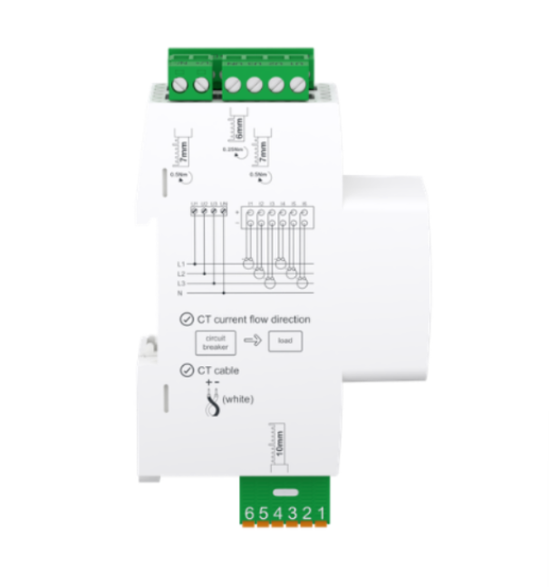 contatore energia trifase resi9 modbus rtu rs485 su guida din schneider electric schema collegamenti