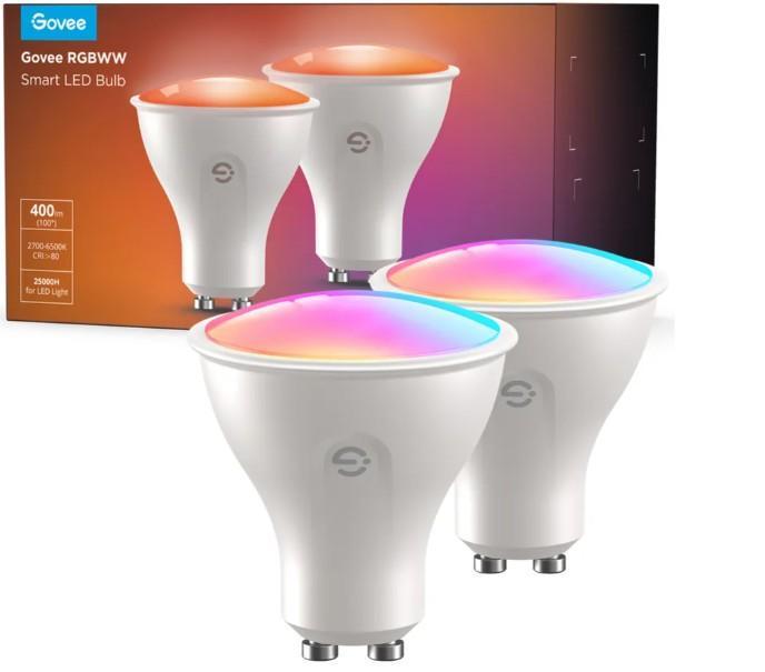 confezione e due lampadine smart gu10 govee rgbww