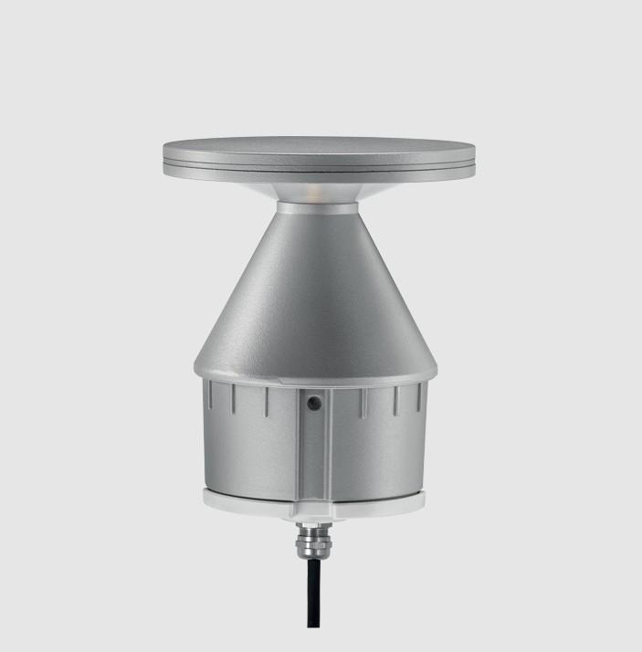 testa palo led da esterno grigio alluminio t lux ollie 150